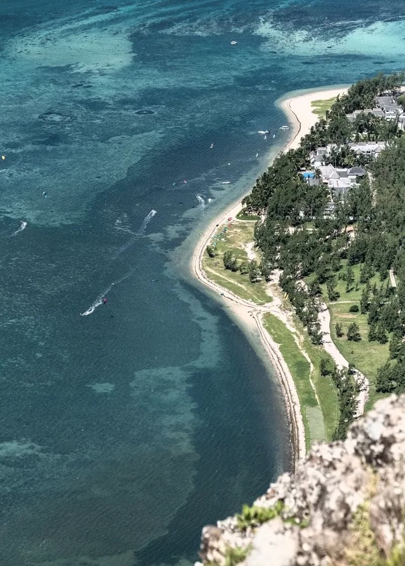 Le Kite Lagoon du Morne vu du ciel