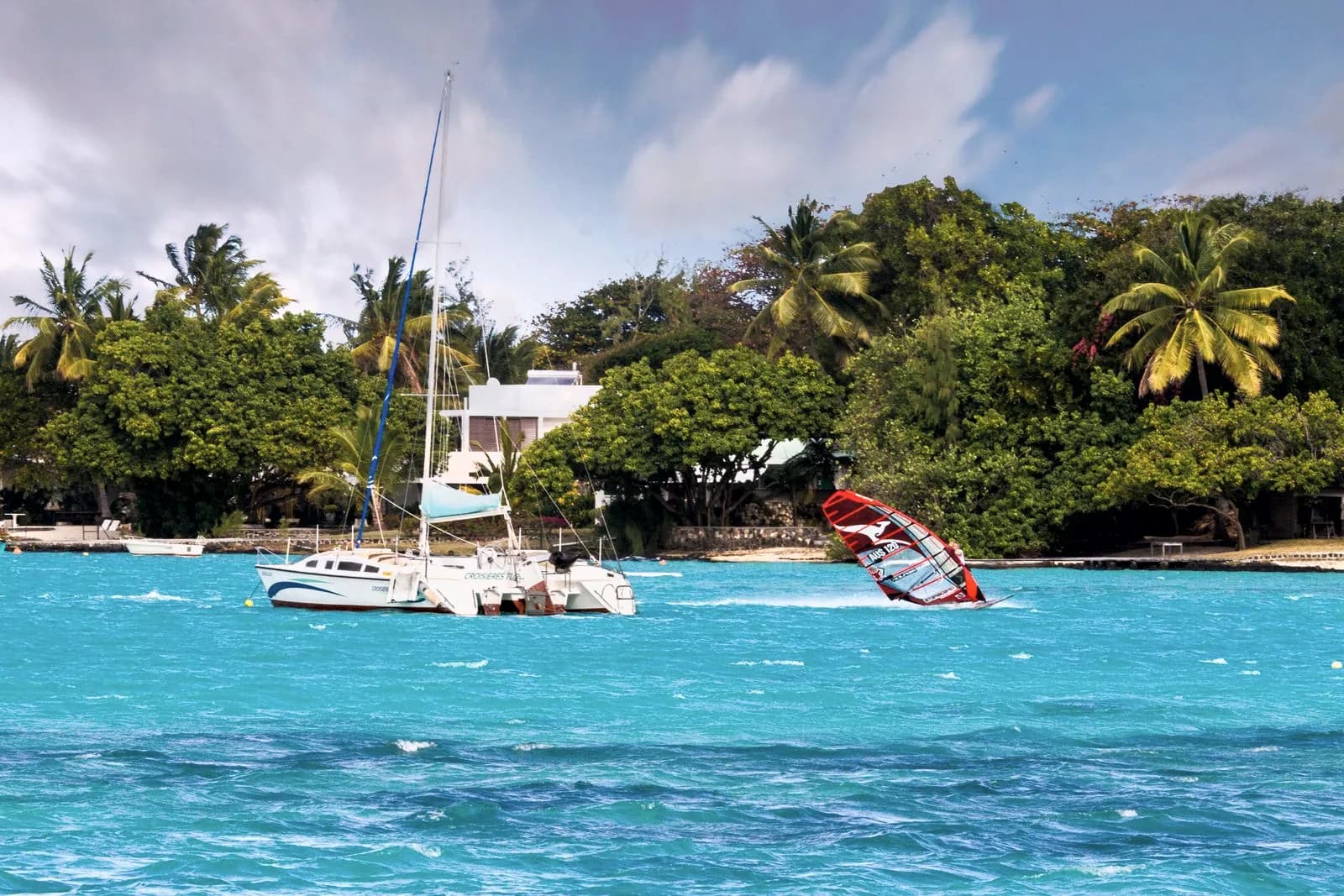 Clouds and wind over the Le Morne lagoon